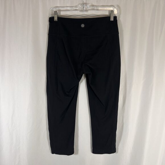 Athleta Leggings Women's Medium Black Pull On Nylon Blend Mid Rise - Picture 4 of 8
